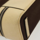 PRADA Hand Bag Canvas Leather Beige Brown Auth bs29303-16