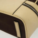 PRADA Hand Bag Canvas Leather Beige Brown Auth bs29303-17