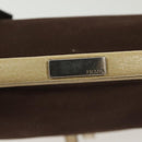 PRADA Hand Bag Canvas Leather Beige Brown Auth bs29303-20
