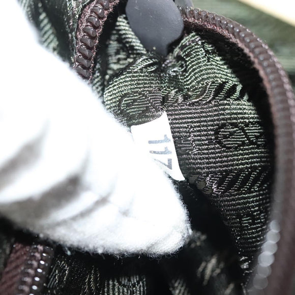 PRADA Hand Bag Canvas Leather Beige Brown Auth bs29303