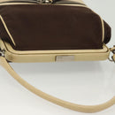 PRADA Hand Bag Canvas Leather Beige Brown Auth bs29303-6