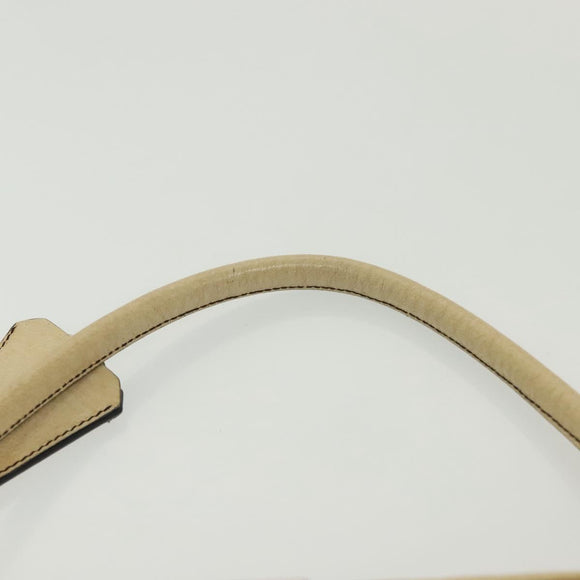 PRADA Hand Bag Canvas Leather Beige Brown Auth bs29303