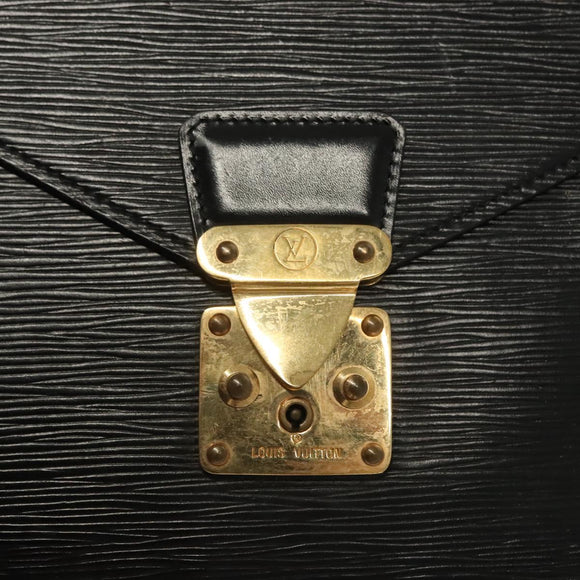 LOUIS VUITTON Epi Serviette Conseiller Business Bag Black M54422 LV Auth bs29305