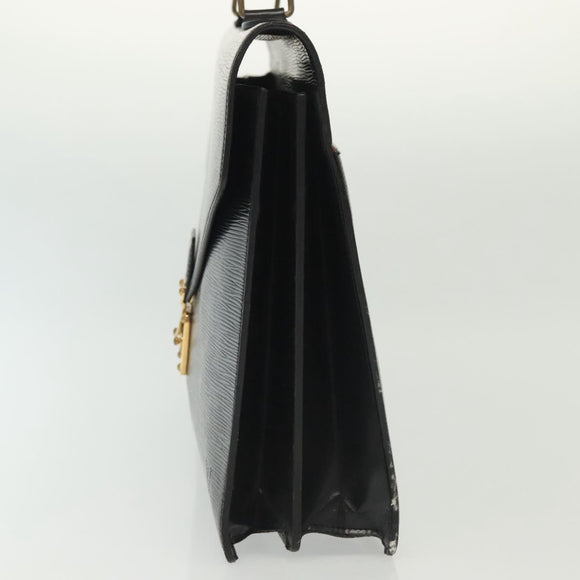 LOUIS VUITTON Epi Serviette Conseiller Business Bag Black M54422 LV Auth bs29305