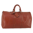 LOUIS VUITTON Epi Keepall 50 Boston Bag Brown M42968 LV Auth bs29308-1