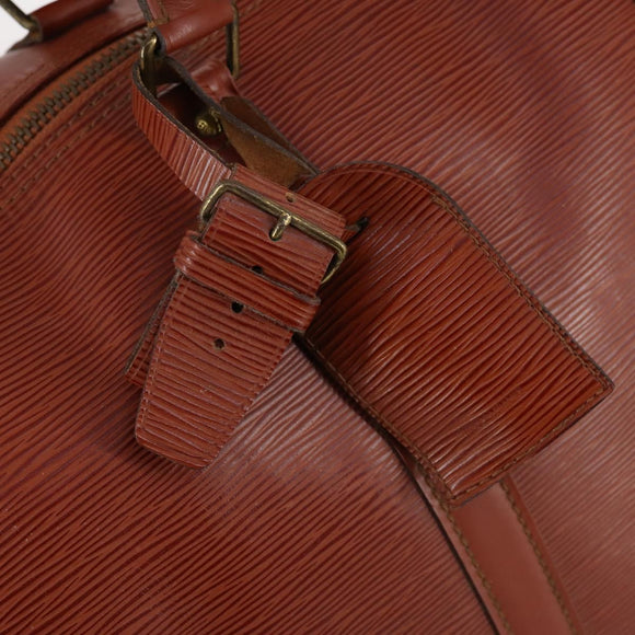 LOUIS VUITTON Epi Keepall 50 Boston Bag Brown M42968 LV Auth bs29308