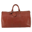 LOUIS VUITTON Epi Keepall 50 Boston Bag Brown M42968 LV Auth bs29308-2