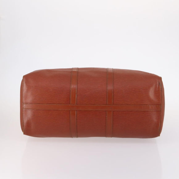 LOUIS VUITTON Epi Keepall 50 Boston Bag Brown M42968 LV Auth bs29308