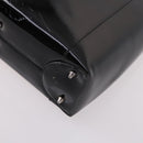 Christian Dior Maris Pearl Hand Bag Patent leather Black Silver Auth bs29312-10