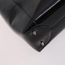 Christian Dior Maris Pearl Hand Bag Patent leather Black Silver Auth bs29312-13