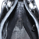 Christian Dior Maris Pearl Hand Bag Patent leather Black Silver Auth bs29312-17