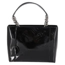 Christian Dior Maris Pearl Hand Bag Patent leather Black Silver Auth bs29312-2