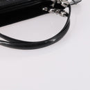 Christian Dior Maris Pearl Hand Bag Patent leather Black Silver Auth bs29312-7