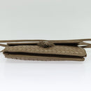 BOTTEGA VENETA INTRECCIATO Schoudertas Leer Beige Goud Auth bs29313-5