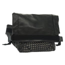 BOTTEGA VENETA Waist Bag Leather Black Auth bs29314-1