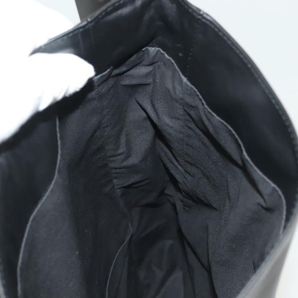 BOTTEGA VENETA Waist Bag Leather Black Auth bs29314