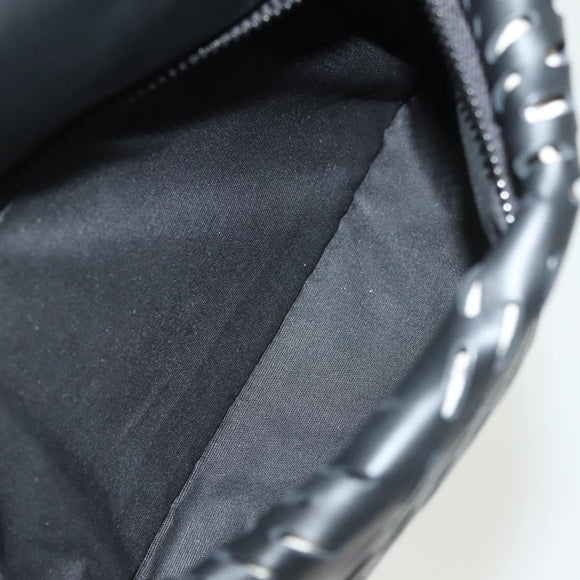 BOTTEGA VENETA Waist Bag Leather Black Auth bs29314