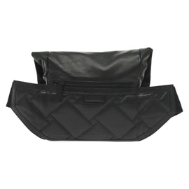 BOTTEGA VENETA Waist Bag Leather Black Auth bs29314 - 0