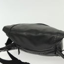 BOTTEGA VENETA Waist Bag Leather Black Auth bs29314-6