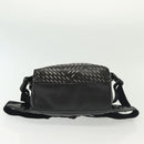 BOTTEGA VENETA Waist Bag Leather Black Auth bs29314-5