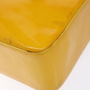 CHANEL Tote Bag Patent leather Yellow CC Auth bs29321-15