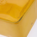 CHANEL Tote Bag Patent leather Yellow CC Auth bs29321-8