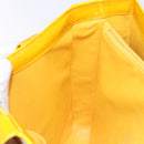 CHANEL Tote Bag Patent leather Yellow CC Auth bs29321-19