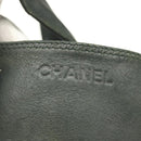 CHANEL Shoulder Bag Leather Dark green CC Auth bs29322-17
