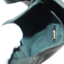 CHANEL Shoulder Bag Leather Dark green CC Auth bs29322-20