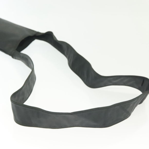 CHANEL Shoulder Bag Leather Dark green CC Auth bs29322