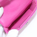 CHANEL Matelasse Pouch Patent leather Pink Silver CC Auth bs29324M-17