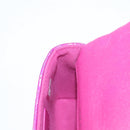 CHANEL Matelasse Pouch Patent leather Pink Silver CC Auth bs29324M-19