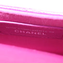 CHANEL Matelasse Pouch Patent leather Pink Silver CC Auth bs29324M-20