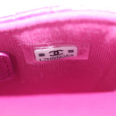 CHANEL Matelasse Pouch Patent leather Pink Silver CC Auth bs29324M-21