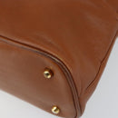 GUCCI Bamboo Hand Bag Leather 2way Brown Gold 000 2296 0290 Auth bs29326-16