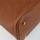 GUCCI Bamboo Hand Bag Leather 2way Brown Gold 000 2296 0290 Auth bs29326-17