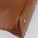 GUCCI Bamboo Hand Bag Leather 2way Brown Gold 000 2296 0290 Auth bs29326-18