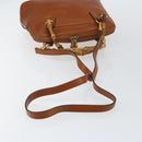 GUCCI Bamboo Hand Bag Leather 2way Brown Gold 000 2296 0290 Auth bs29326-8