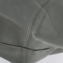 GUCCI Bamboo Shoulder Bag Leather Gray Gold Auth bs29327-15