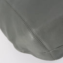 GUCCI Bamboo Shoulder Bag Leather Gray Gold Auth bs29327-16