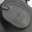 GUCCI Bamboo Shoulder Bag Leather Gray Gold Auth bs29327-17