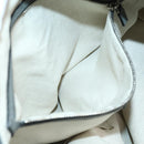 GUCCI Bamboo Shoulder Bag Leather Gray Gold Auth bs29327-21