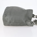 GUCCI Bamboo Shoulder Bag Leather Gray Gold Auth bs29327-3