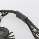 GUCCI Bamboo Shoulder Bag Leather Gray Gold Auth bs29327-8