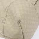 GUCCI GG Canvas Guccissima Hand Bag Leather White Gold 353120 Auth bs29328-9
