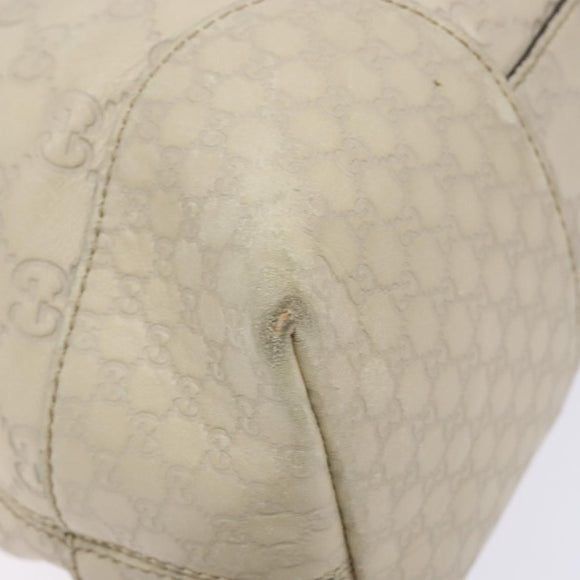 GUCCI GG Canvas Guccissima Handtasche Leder Weiß Gold 353120 Auth bs29328