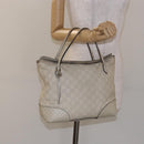 GUCCI GG Canvas Guccissima Hand Bag Leather White Gold 353120 Auth bs29328-21