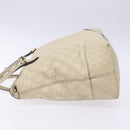 GUCCI GG Canvas Guccissima Hand Bag Leather White Gold 353120 Auth bs29328-4