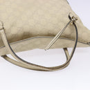 GUCCI GG Canvas Guccissima Hand Bag Leather White Gold 353120 Auth bs29328-7