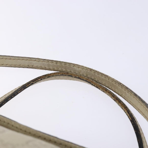 GUCCI GG Canvas Guccissima Hand Bag Leather White Gold 353120 Auth bs29328